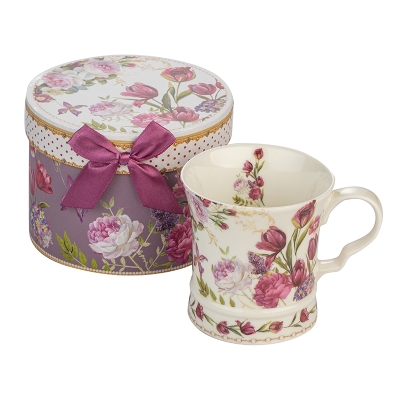 Порцеланова чашa за чай + кутия - Лалета