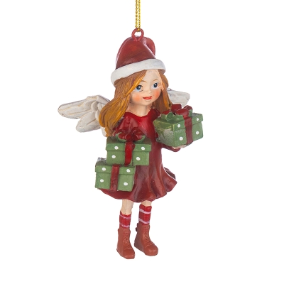 Червено ангелче с подаръци