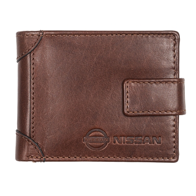 Мъжки кафяв портфейл Auto Set с лого на Nissan