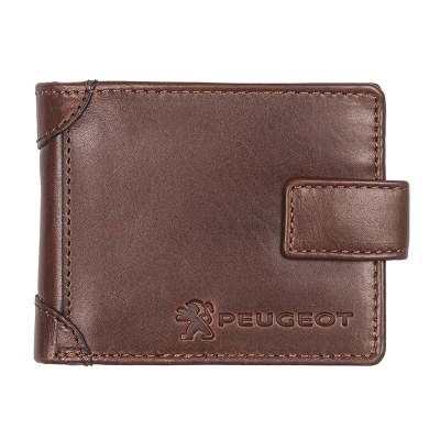 Мъжки кафяв портфейл Auto Set с лого на Peugeot