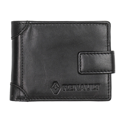 Мъжки черен портфейл Auto Set с лого на Renault