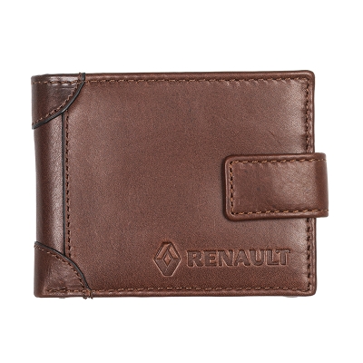 Мъжки кафяв портфейл Auto Set с лого на Renault