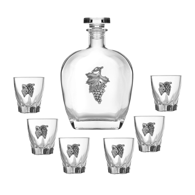 Сет бутилка + 6 чаши за ракия