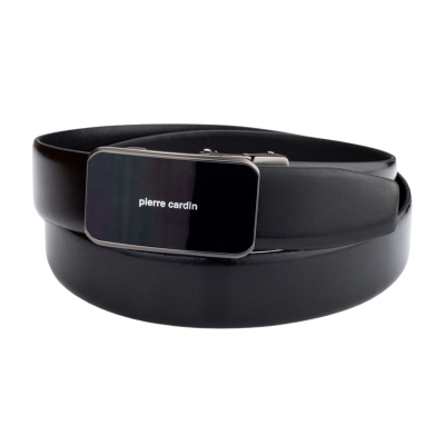 Мъжки черен колан Pierre Cardin - 110 cm