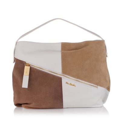 Дамска бялa чанта от естествена кожа - Perla