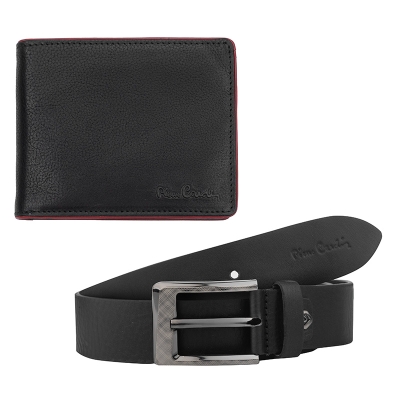 Мъжки комплект портфейл и колан Pierre Cardin - 120 см