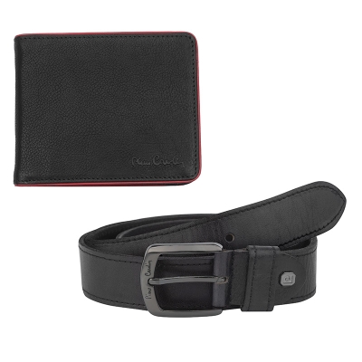 Мъжки комплект портфейл и колан Pierre Cardin - 135 см