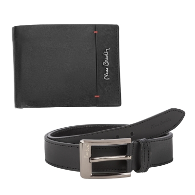 Мъжки комплект портфейл и колан Pierre Cardin - 115 см