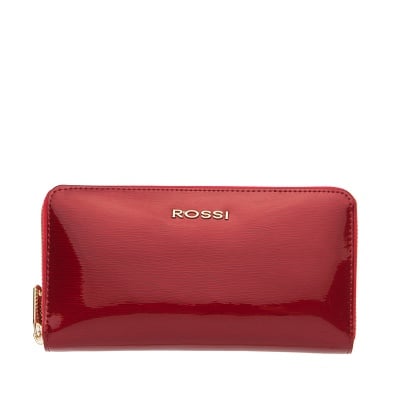 Дамско портмоне цвят Червено гланц ROSSI
