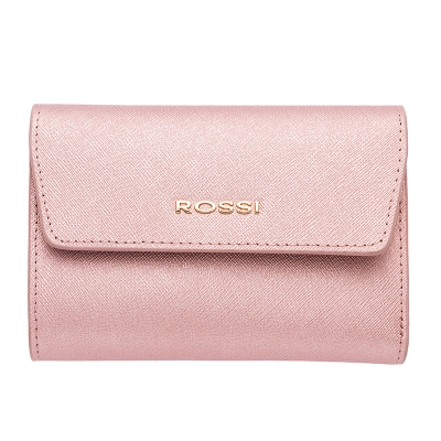 Дамски портфейл цвят розов ROSSI