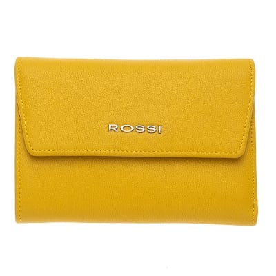 Дамско портмоне цвят жълт - ROSSI