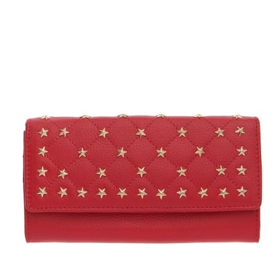 Дамско портмоне със звездички наситено червено ROSSI