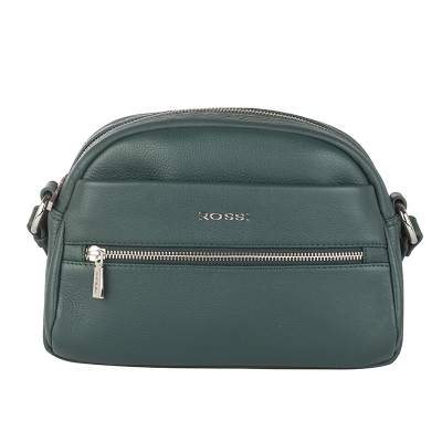 Дамска чанта цвят елхово зелено - Rossi