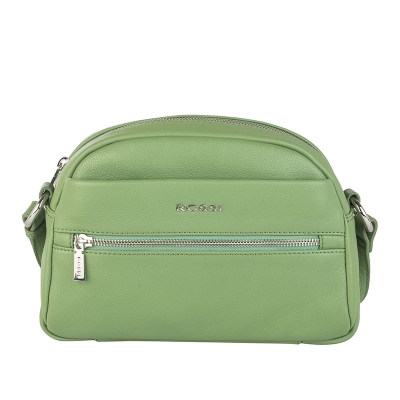 Дамска чанта цвят зелено крем - Rossi