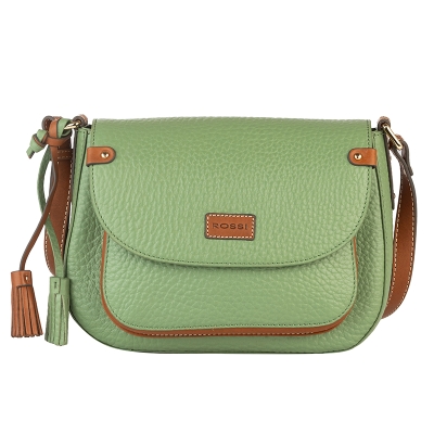 Дамска чанта цвят зелено крем - Rossi