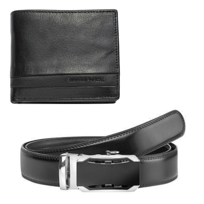 Комплект от колан и портфейл - SILVER FLAME -115 см