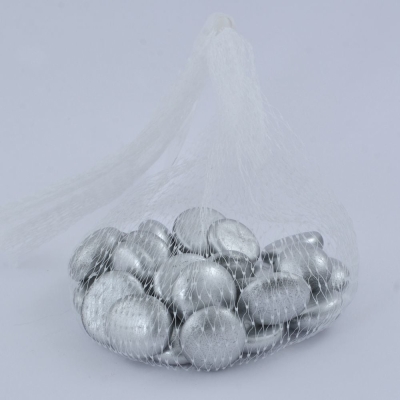 Стъклени камъчета, Glas-Nuggets, 18-20 mm, 100 g / 20-30 бр., сребро