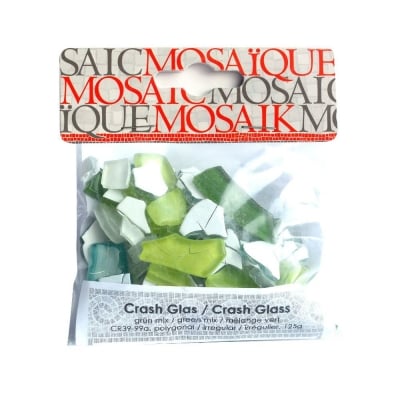Мозаечна плочка Crash glass, стъкло, 1-3 cm, 50 бр., зелен микс