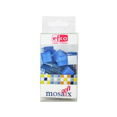 Мозаечни плочки MosaixSoft, стъкло, 15x15x4 mm, 90 бр., светлосини