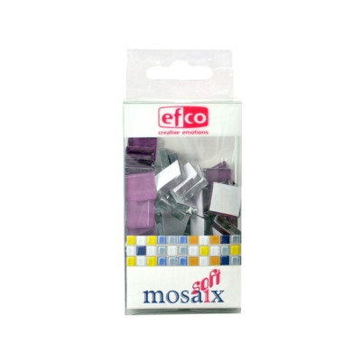Мозаечни плочки MosaixSoft, стъкло, 15x15x4 mm, 90 бр., мораво