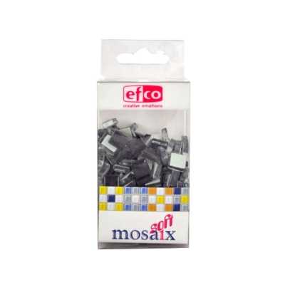 Мозаечни плочки MosaixSoft, стъкло, 10x10x4 mm, 200 бр., сиви