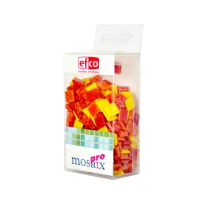 Мозаечни плочки MosaixPro, стъкло, 10x10x4 mm, 300 бр., червени разни