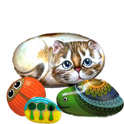 Креативни комплекти за рисуване върху камък и дърво