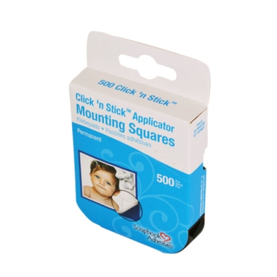 Двустранно лепящи правоъгълници Click'n Stick, 10x13mm, бели, 500 бр.