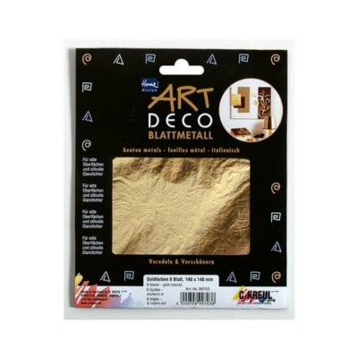 Фино фолио ART Deco, 140 х 140 mm, 6л, злато