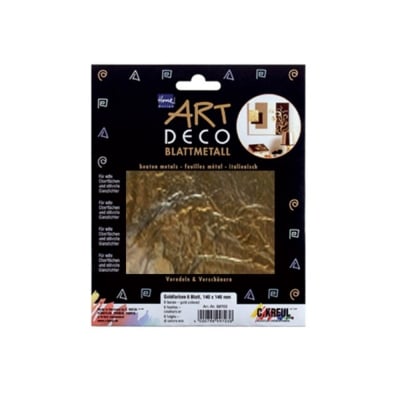 Фино фолио ART Deco, 140 х 140 mm, 6л, смарагдово/злато