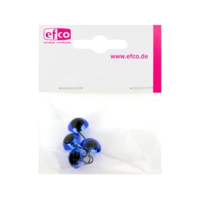 Животински очички - копчета, ф 12 mm, 4 броя, сини