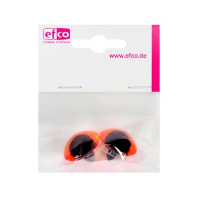 Животински очички - копчета, ф 18 mm, 2 броя, пластмаса, кафяви