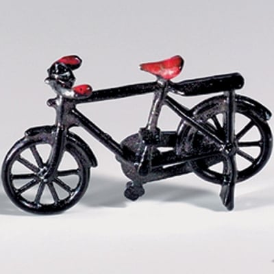 Миниатюра, велосипед, 50 х 30 mm, черен