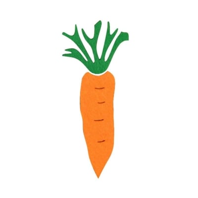 Деко фигурка морков 2 части, Filz, 100 mm, оранжев