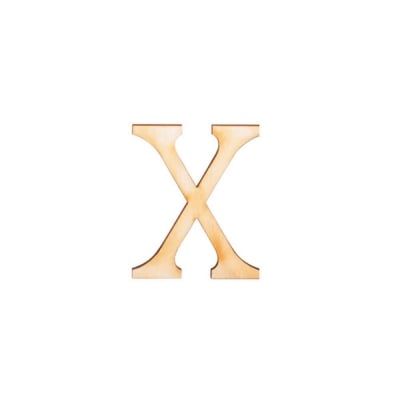 Деко фигурка римска цифра "X", дърво, 50 mm