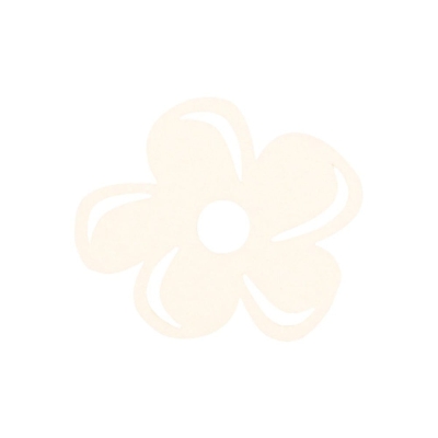 Деко фигурка цвете с извивки, филц, 50 mm, кремав