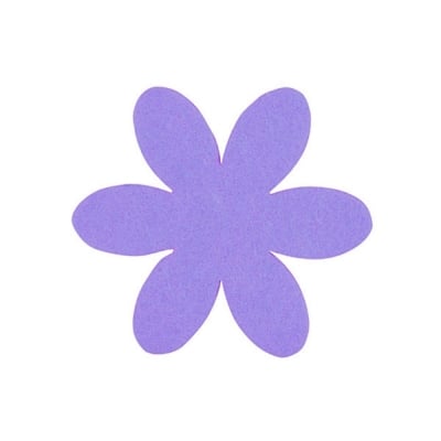 Деко фигурка цвете, филц, 50 mm, виолетов