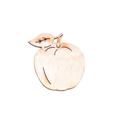 Деко фигурка ябълка, дърво, 20 mm