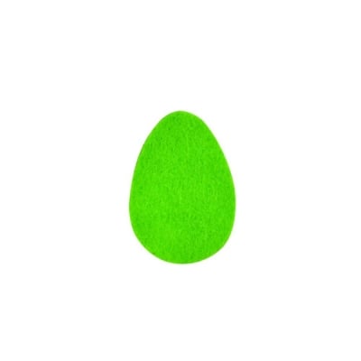Деко фигурка яйце, Filz, 25 mm, тревнозелен