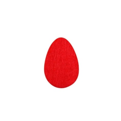 Деко фигурка яйце, Filz, 25 mm, червен