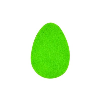 Деко фигурка яйце, Filz, 40 mm, тревнозелен