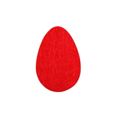Деко фигурка яйце, Filz, 40 mm, червен