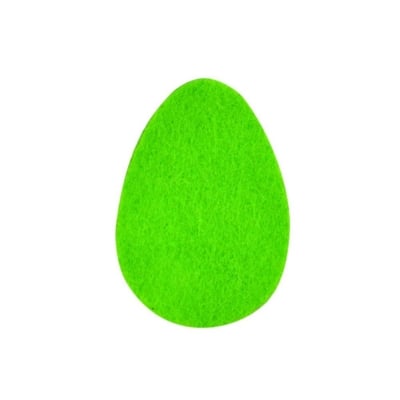 Деко фигурка яйце, Filz, 60 mm, тревнозелен