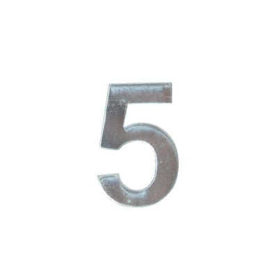 Декоративен символ RicoDesign, "5", SILVER, 32/23 mm