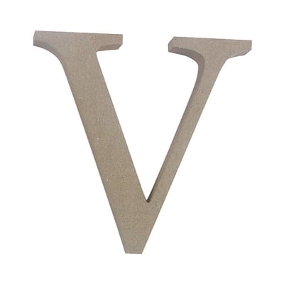 Декоративен символ RicoDesign, "V", MDF, 4,1x4,1cm