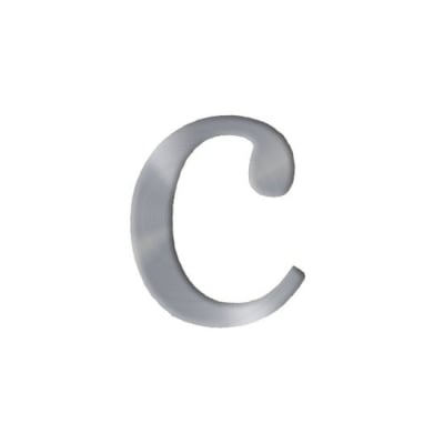 Декоративен символ RicoDesign, "c", SILVER, 24/22 mm