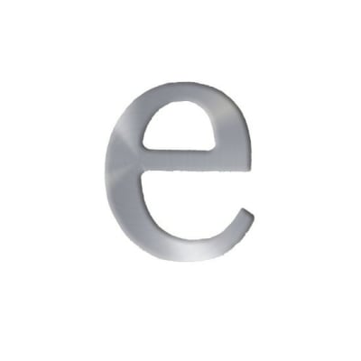 Декоративен символ RicoDesign, "e", SILVER, 24/23 mm