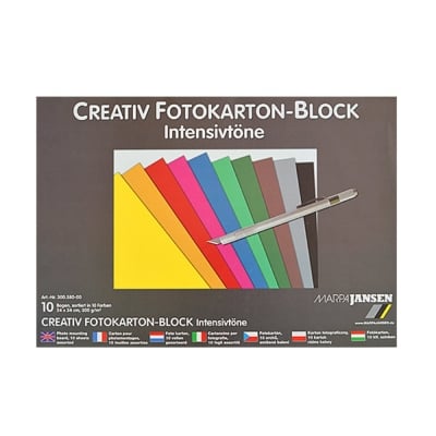 Блок фото картон, 300 g/m2, 24 x 34 cm, 10 листа, ярки цветове