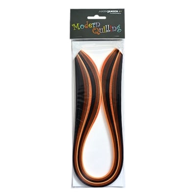 Ленти, Quilling, 5 mm x 48 cm, 100 ленти, оранжево-кафява гама