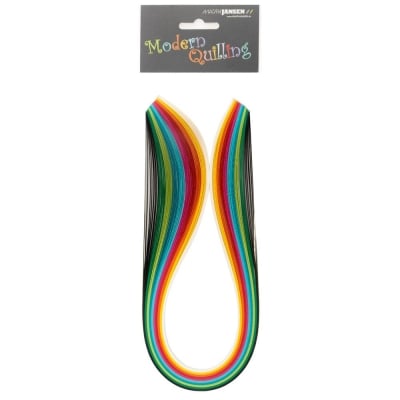 Ленти, Quilling, 5 mm x 48 cm, 100 ленти, разноцветни